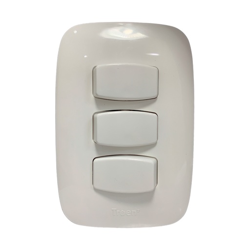 [10442] APAGADOR ESTANDAR TRIPLE BLANCO TROEN