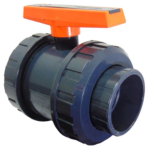 [10466] VALVULA BOLA DOBLE UNION UNIVERSAL PVC PRES 4" TUBRICA