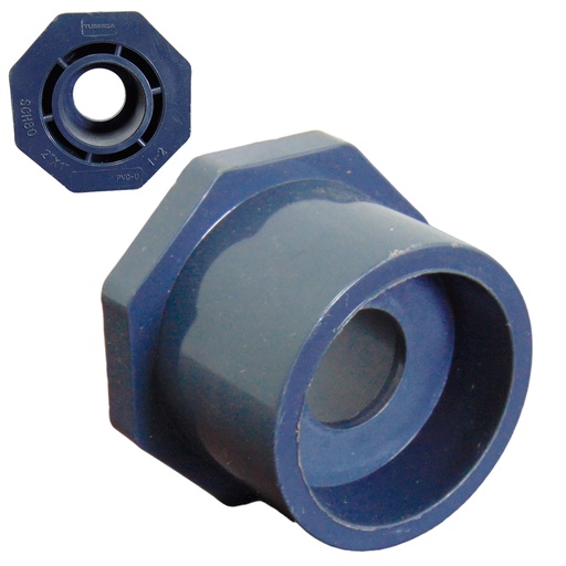 [10472] BUJE REDUCCION DE PVC PRES 2" X 1" EXC TUBRICA