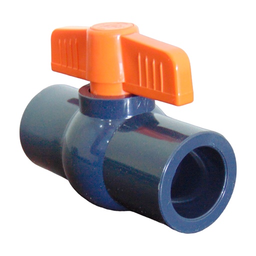 [10477] VALVULA  3/4" DE PVC COMPACTA PRES SIN ROSCA TUBRICA