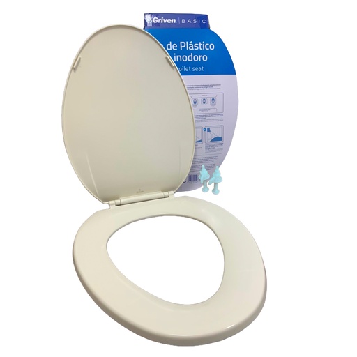 [10481] ASIENTO PARA INODORO 18.5" COLOR HUESO GRIVEN BASIC