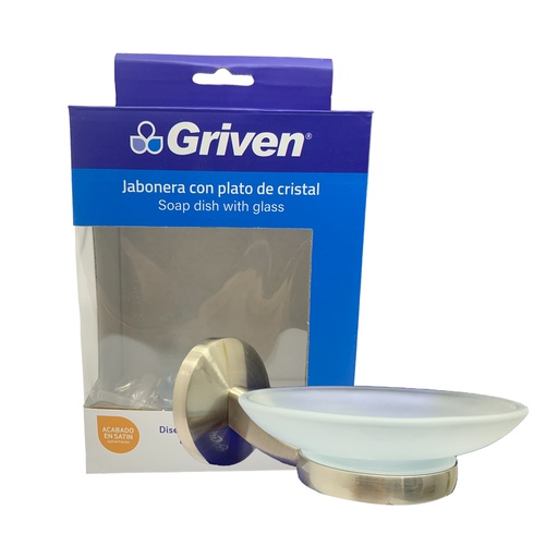 [10522] JABONERA CON PLATO SATINADO GRIVEN