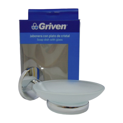 [10525] JABONERA CON PLATO CROMADO GRIVEN