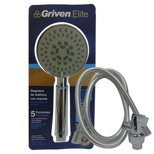 [10578] REGADERA TIPO TELEFONO CON SOPORTE GRIVEN ELITE