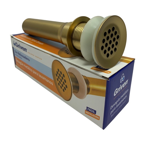 [10591] DESAGUE METALICO PARA LAVAMANOS GRIVEN GOLDEN