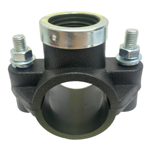 [10606] ABRAZADERA PARA RIEGO PP CON ROSCA 40MM X 3/4" TUBRICA