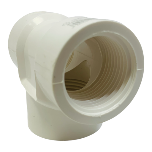 [10669] TEE SENCILLA DE PVC 1" CON ROSCA BLANCO GRIVEN