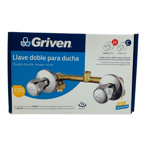 [10674] LLAVE DOBLE PARA DUCHA GRIVEN