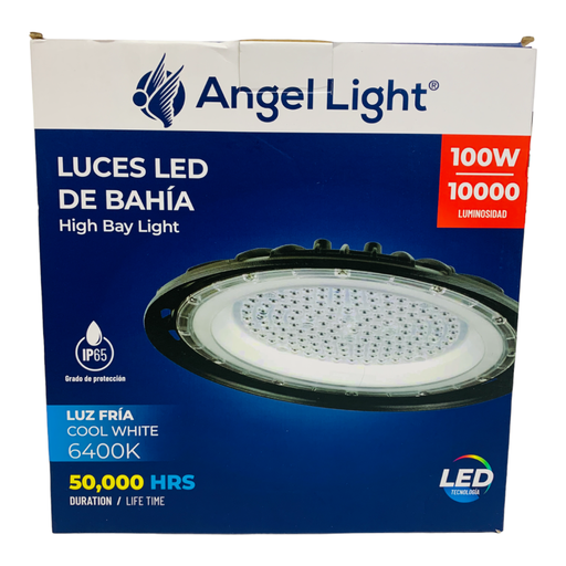[10681] LAMPARA LED DE BAHIA 100W MULTIVOLTAJE 6400K ANGEL LIGHT