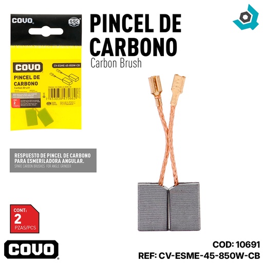 [10691] REPUESTO DE PINCEL DE CARBONO PARA ESMERIL ANGULAR 4 1/2"  COVO