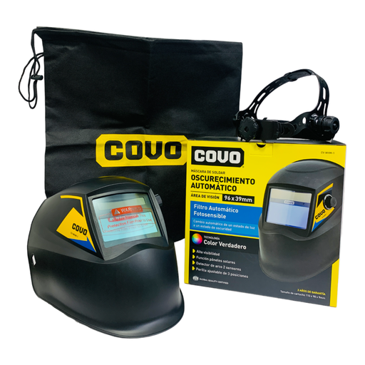 [10711] MASCARA PARA SOLDAR OSCURECIMIENTO AUTOMATICO COLOR VERDADERO COVO