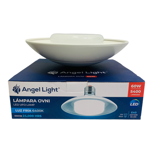 [10713] LAMPARA OVNI LED BLANCA 60W 6400K ANGEL LIGHT