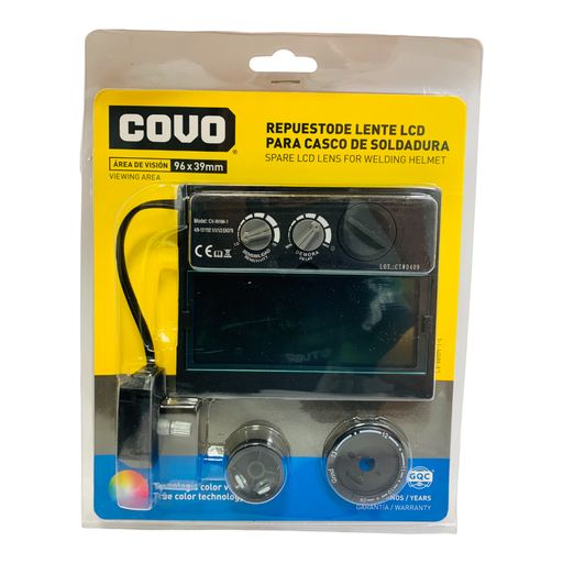 [10743] REPUESTO DE LENTE LCD PARA CASCO DE SOLDAR TECNOLOGIA COLOR VERDADERO COVO