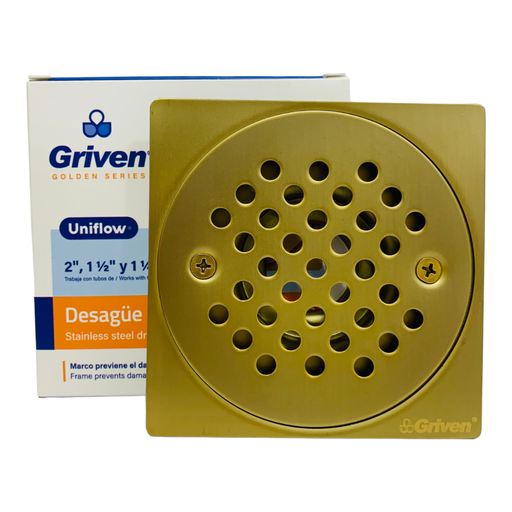 [10746] DESAGUE DE PISO 2" DORADO GRIVEN GOLDEN