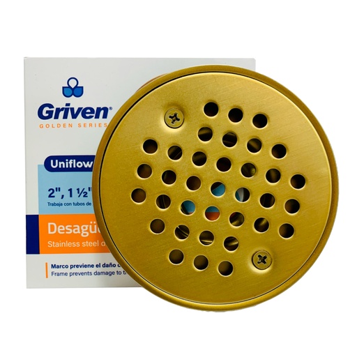 [10747] DESAGUE DE PISO 2" DORADO GRIVEN GOLDEN