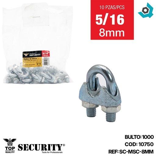 [10750] PERROS PARA GUAYAS DE HIERRO 5/16" SECURITY