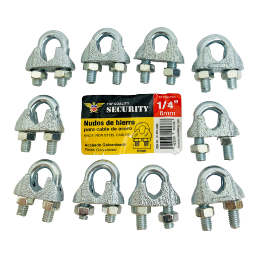 [10751] PERROS PARA GUAYAS DE HIERRO 1/4" SECURITY
