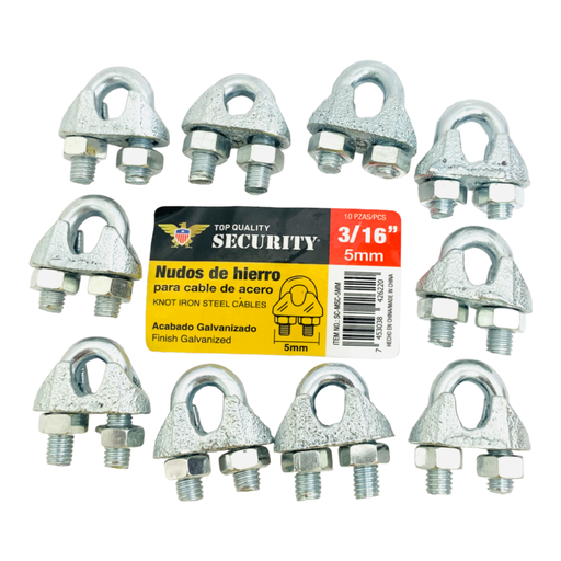 [10753] PERROS PARA GUAYAS DE HIERRO 3/16" SECURITY