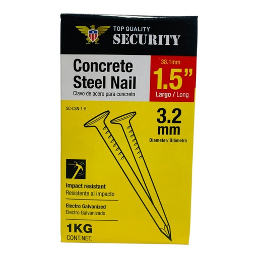 [10771] CLAVO DE ACERO PARA CONCRETO 1.5" SECURITY