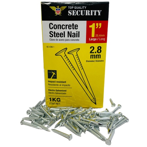 [10772] CLAVO DE ACERO PARA CONCRETO 1" SECURITY