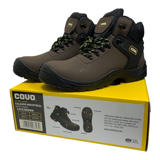 [10788] BOTAS DE SEGURIDAD MARRONES TALLA 44 COVO