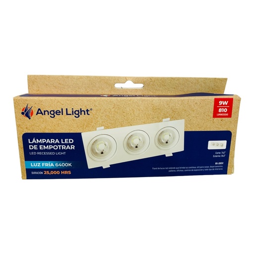 [10827] LAMPARA LED 9W PARA EMPOTRAR 6400K ANGEL LIGHT