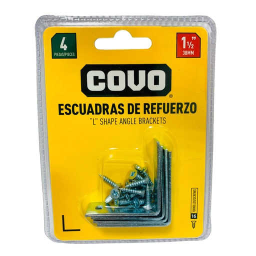 [10844] ANGULO 1 1/2" ACERO 4 PZAS COVO