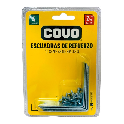[10845] ANGULO 2 1/2" ACERO 4 PZAS COVO