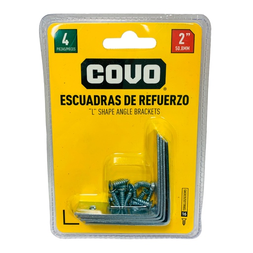 [10846] ANGULO 2" ACERO 4 PZAS COVO