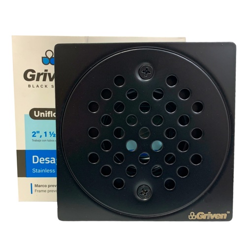 [10867] DESAGUE DE PISO 2" NEGRO GRIVEN BLACK