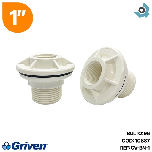 [10887] TUERCA PARA TANQUE 1" BLANCO GRIVEN
