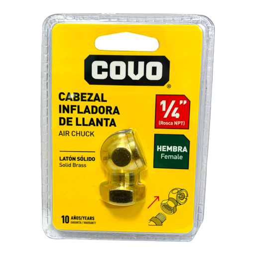 [10914] VALVULA DE LLENADO PARA NEUMATICOS 1/4" HEMBRA COVO