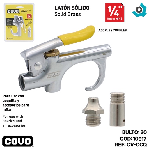 [10917] KIT DE PISTOLA PARA AIRE 1/4" COVO