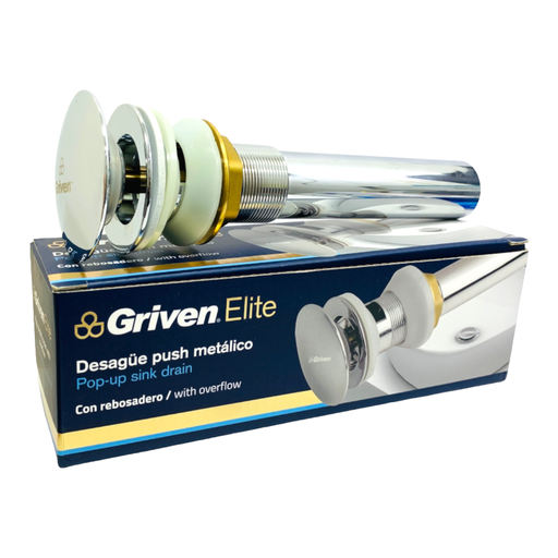 [10949] DESAGUE PUSH METALICO CON REBOSADERO GRIVEN ELITE
