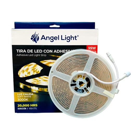 [10956] TIRA DE LUZ LED CON ADHESIVO 35W LUZ CALIDA 3000K 5 METROS ANGEL LIGHT