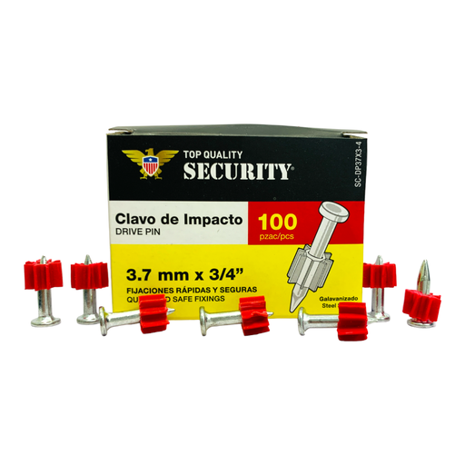 [10994] CLAVOS DE IMPACTO 3.7MM X 3/4" ACERO GALVANIZADO SECURITY