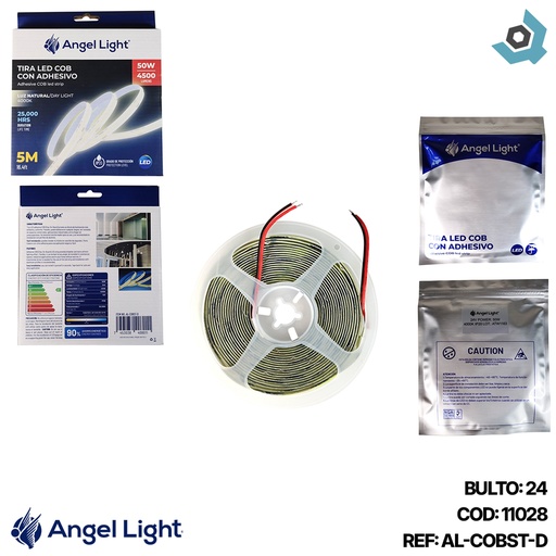 [11028] TIRA DE LUZ LED CONTINUA CON ADHESIVO LUZ NATURAL 4000K 50W 5 METROS ANGEL LIGHT