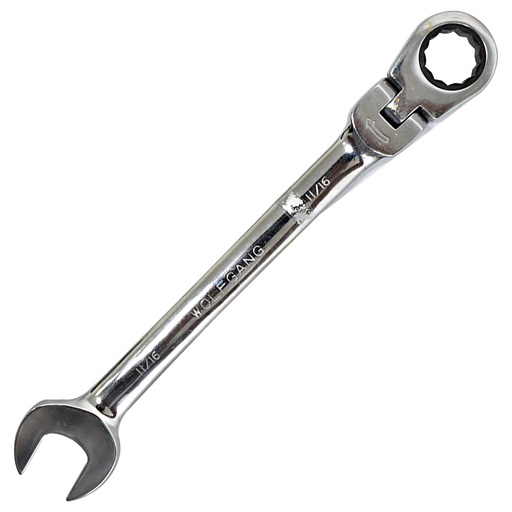 [2484] LLAVE COMBINADA 11/16" CON RATCHET MOVIBLE WOLFGANG