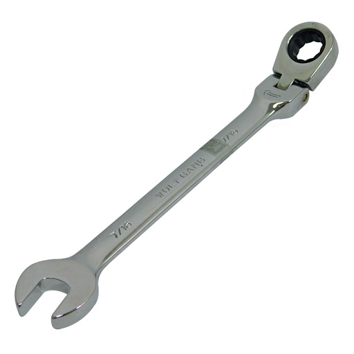 [2487] LLAVE COMBINADA 7/16" CON RATCHET MOVIBLE WOLFGANG
