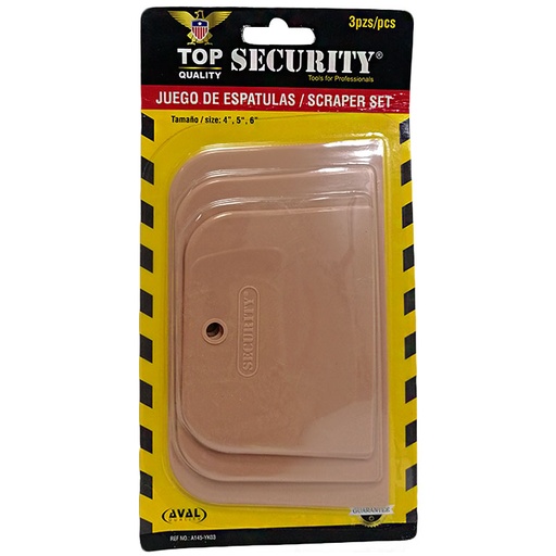[2907] JUEGO DE ESPATULAS PVC 3PZAS SECURITY