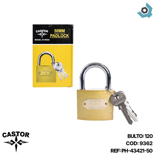 [3133] CANDADO 50MM CASTOR