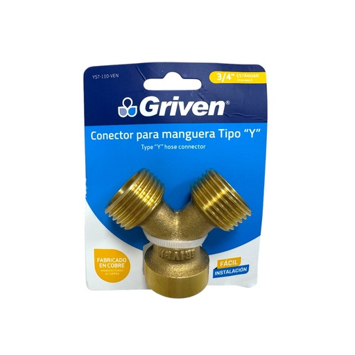 [3426] CONEXION PARA LAVADORA TIPO Y 3/4" BRONCE GRIVEN