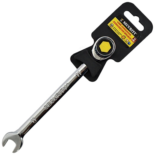 [3434] LLAVE COMBINADA 11MM CON RATCHET FIJO SECURITY