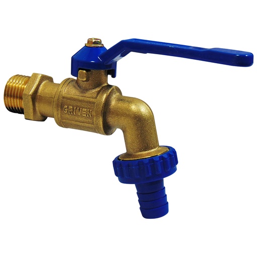 [3532] LLAVE DE CHORRO 1/2" DE BRONCE CON PICO GRIVEN