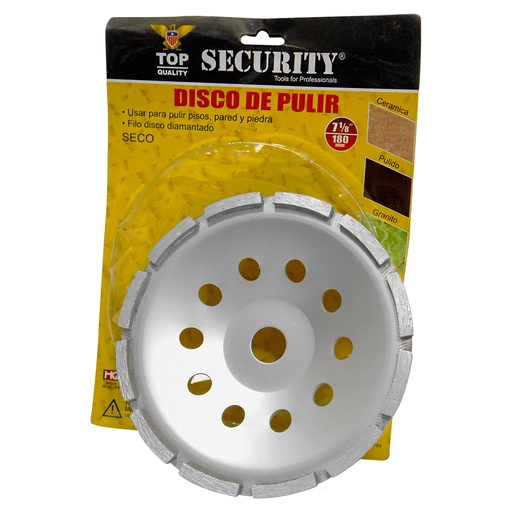 [3710] DISCO DIAMANTADO 7 1/8" PARA PULIR SECURITY