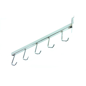 [3730] GANCHO PARA COLGAR 5 PUESTOS 300MM CROMADO