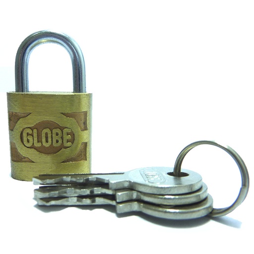 [3911] CANDADO 25MM BRONCE GLOBE