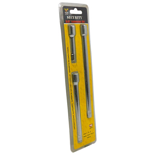 [4241] JUEGO DE BARRAS DE EXTENSION 3/8" 3 PIEZAS SECURITY