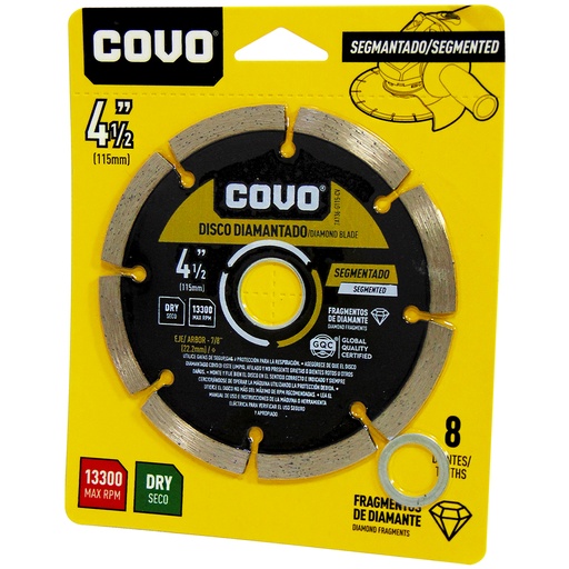 [4424] DISCO DIAMANTADO 4 1/2" DE CORTE SEGMENTADO COVO