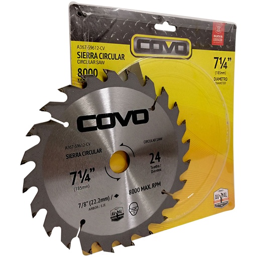 [4426] DISCO DE SIERRA 7 1/4" PARA MADERA COVO